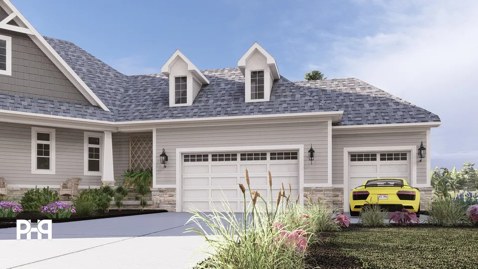 The Spruce house plan, exterior view 4